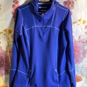 Kirkland Athletic Zip Hoodie-Blue-Size L